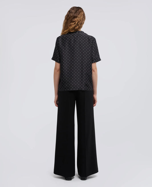 Blusa Seta Pois Nera