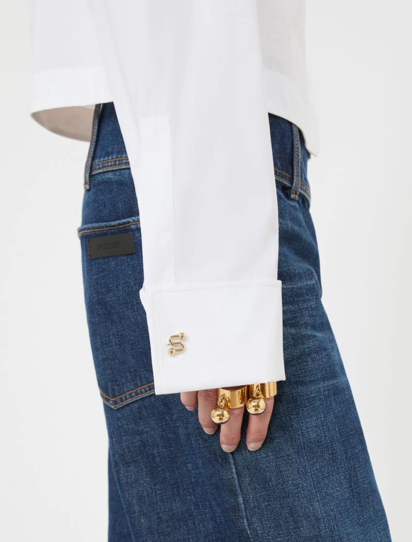 Camicia Boxy Cotone Bianco