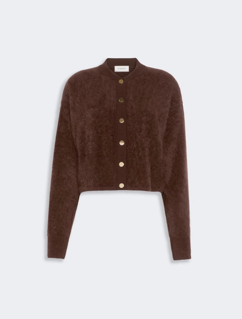 Cardigan Puro Cachemire Cioccolato