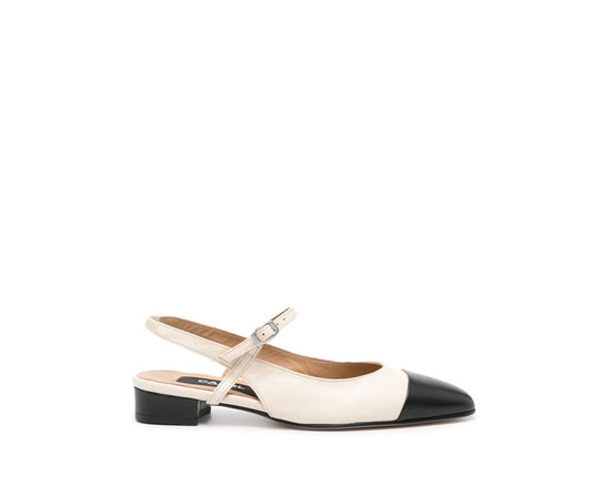 Slingback Nera e Beige