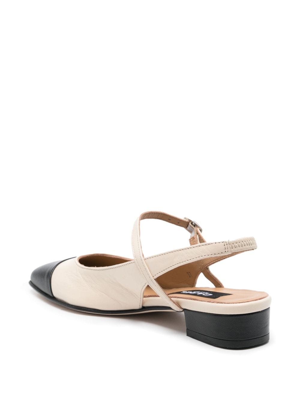 Slingback Nera e Beige