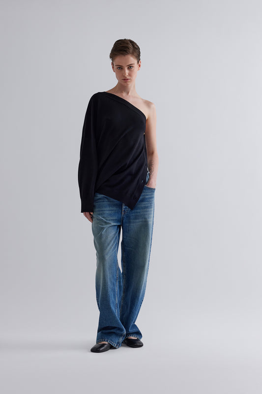 Cardigan Asimmetrico Nero