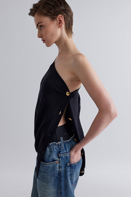 Cardigan Asimmetrico Nero
