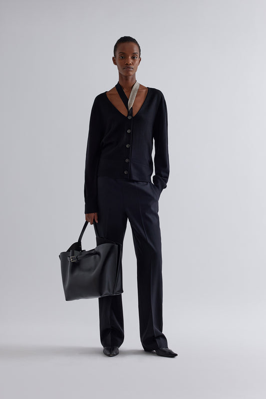Cardigan Incrocio Nero