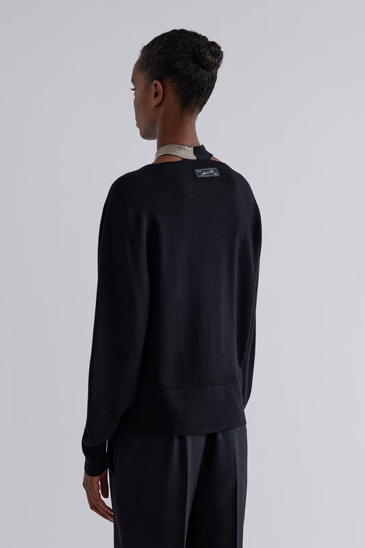 Cardigan Incrocio Nero