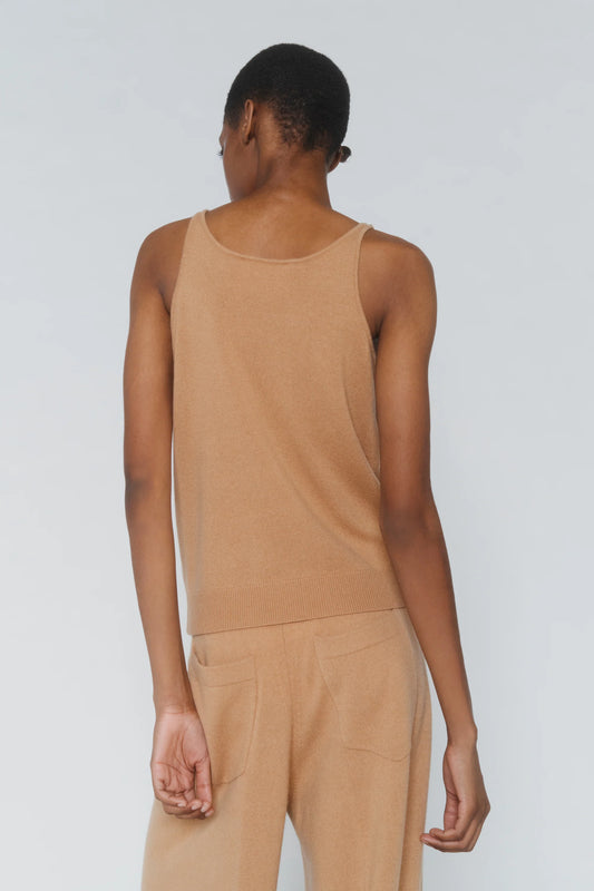 Top Ricami Lana/Cachemire Cammello