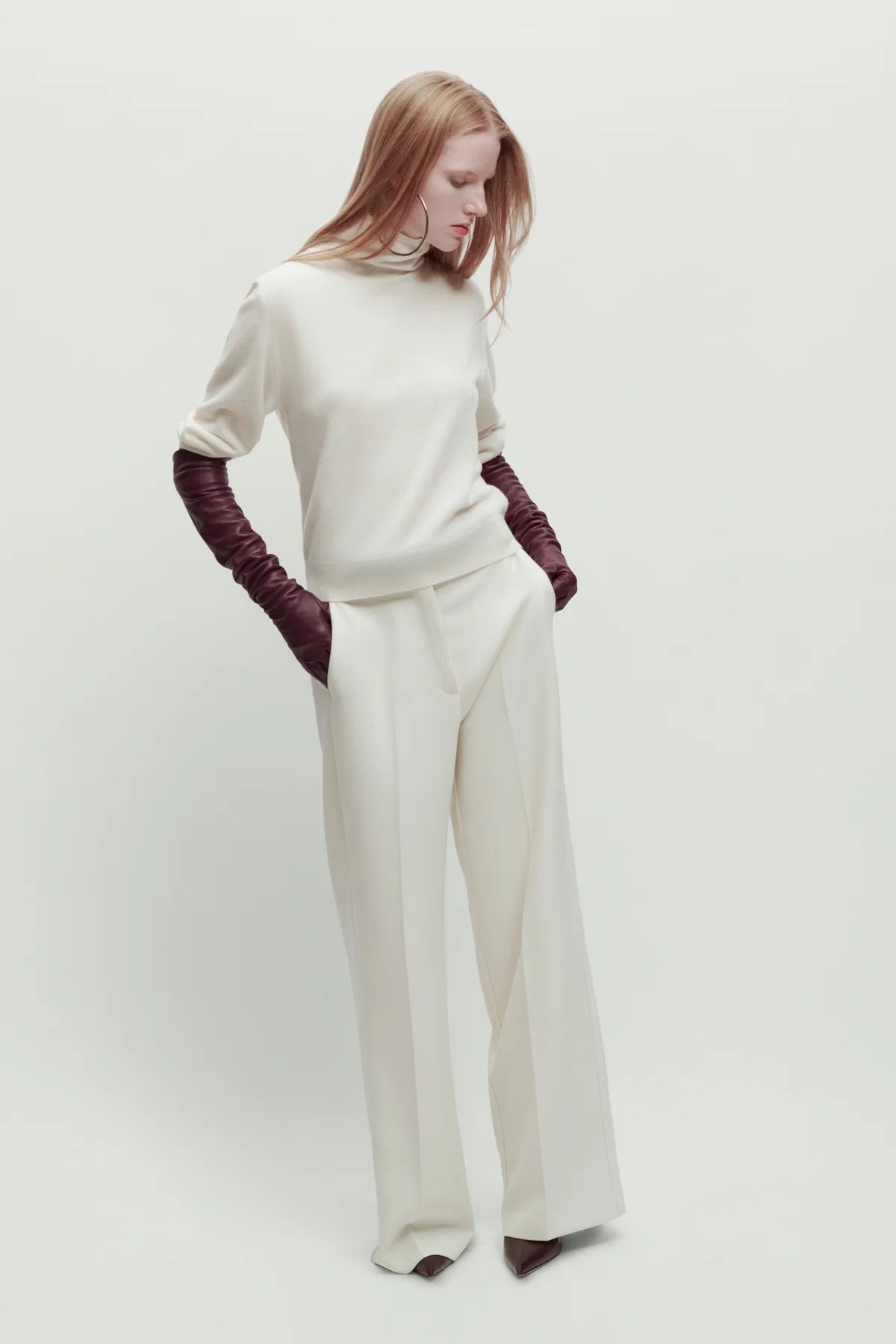 Pantalone Palazzo Stretch Bianco