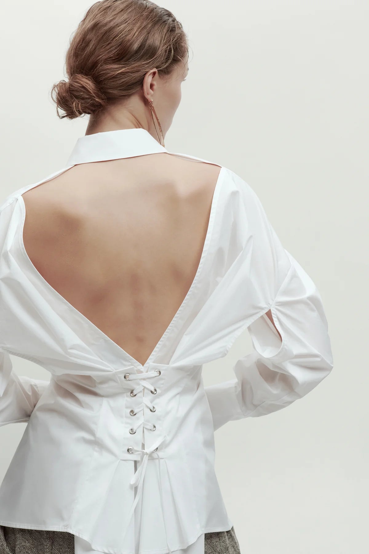 Camicia Corsetto Cotone Bianca