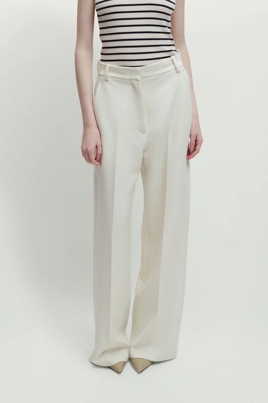 Pantalone Palazzo Stretch Bianco