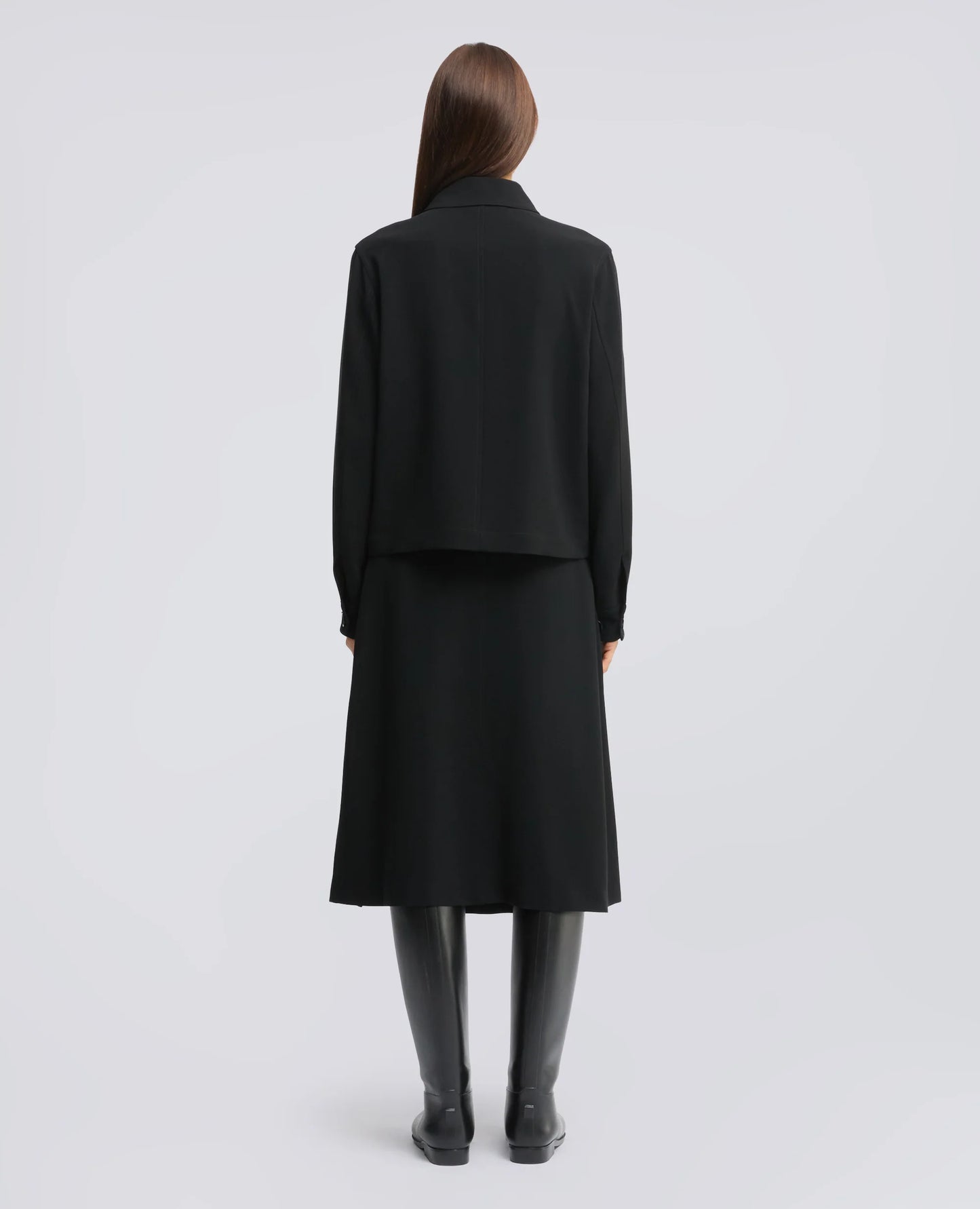 Giacca Boxy Crepe Cady Nero