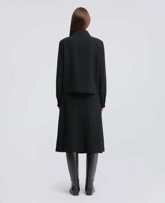 Giacca Boxy Crepe Cady Nero