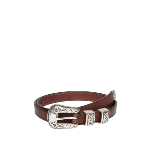 Cintura Western Pelle Marrone