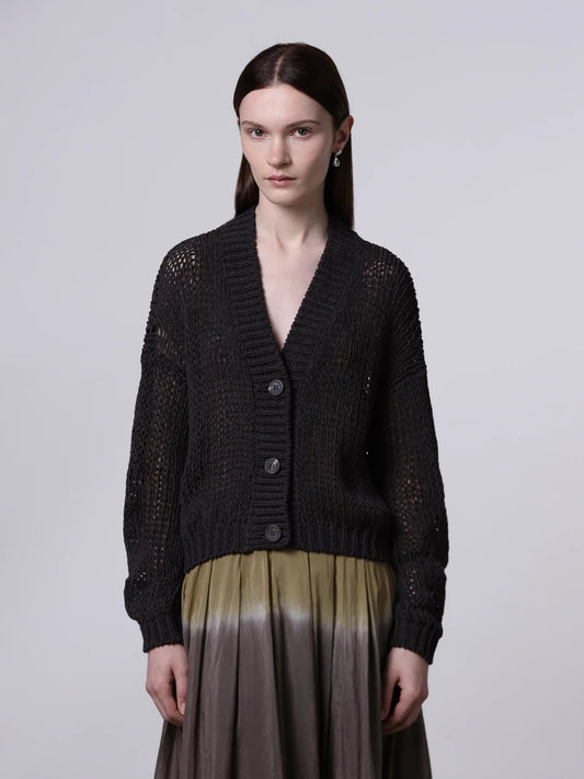 Cardigan Cotone Marrone