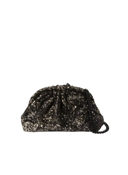 Clutch Paillettes Nera