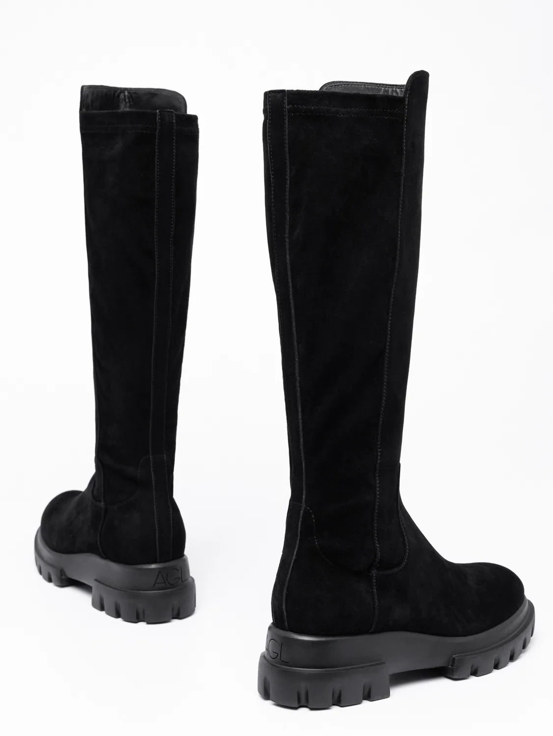 Stivale Stretch Suede Nero