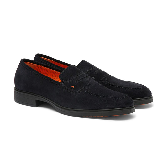 Mocassino Easy Camoscio Blu