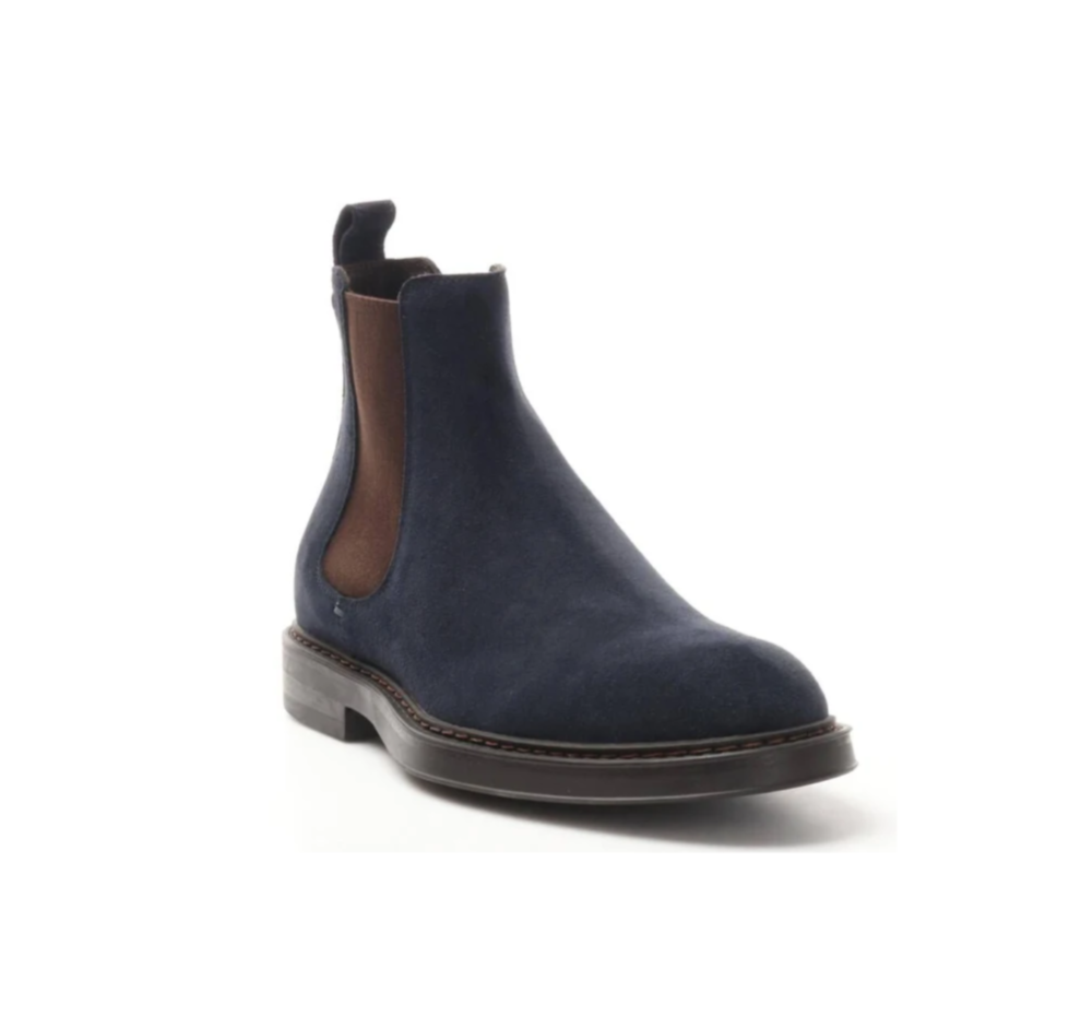 Stivaletto Chelsea  Suede Blu