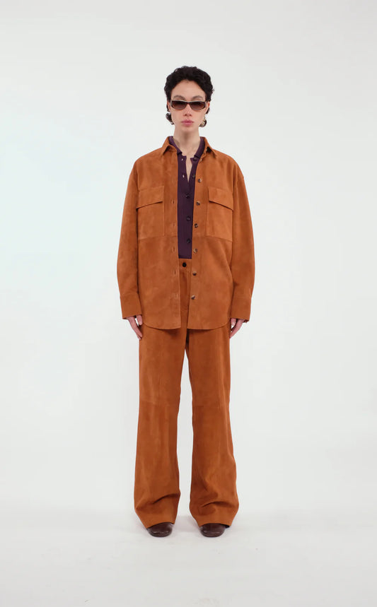 Camicia Suede Ruggine