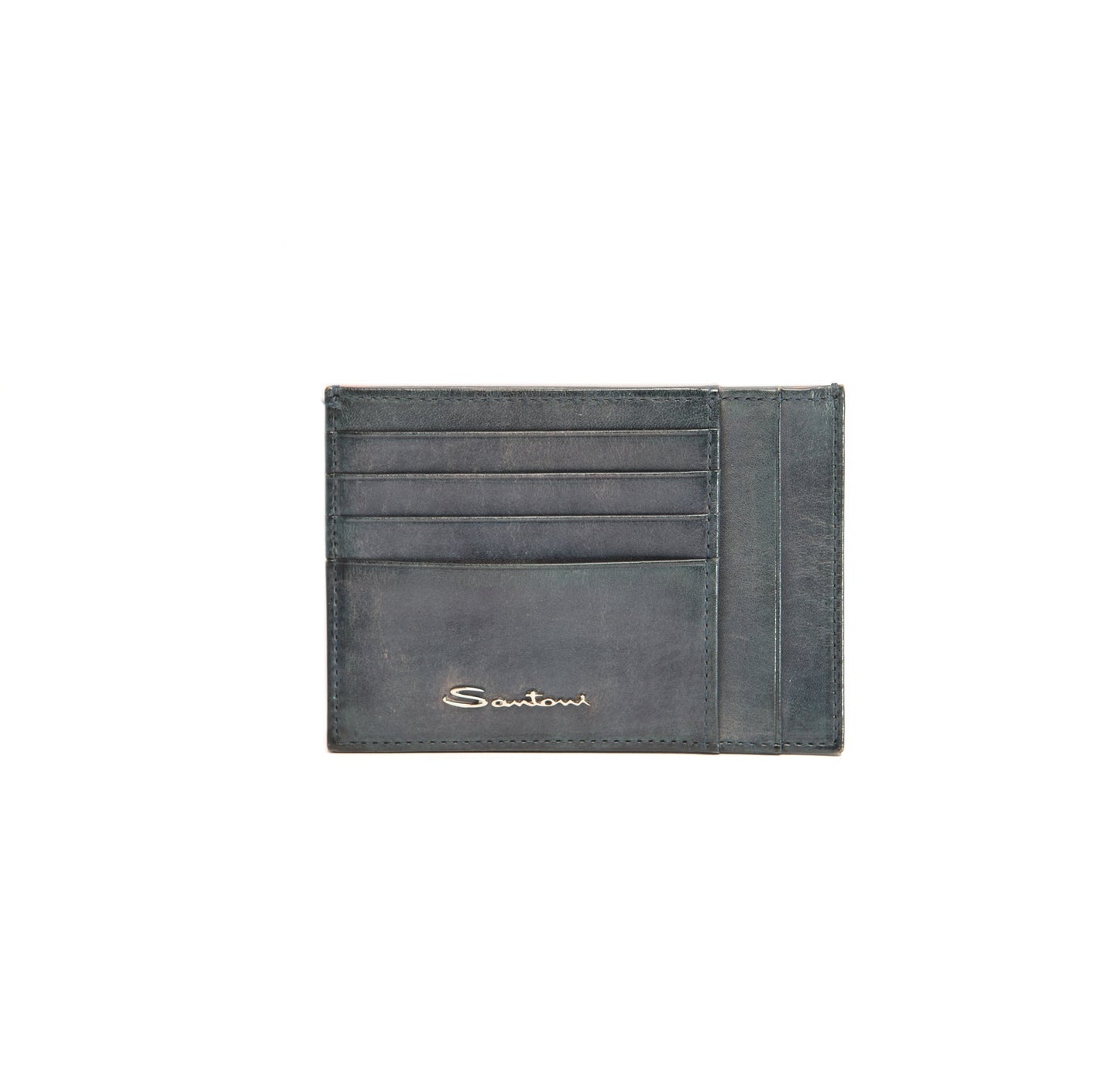 Card Holder in Green Leather 