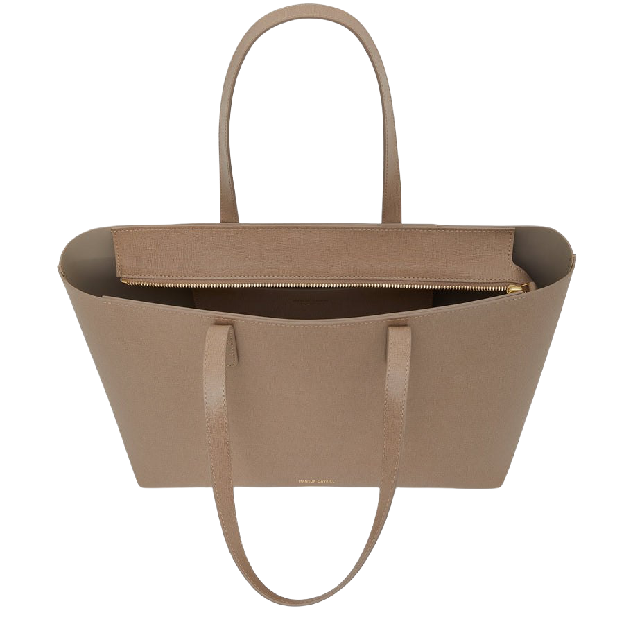 Zip Tote Pelle Beige