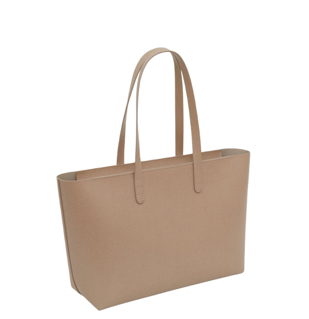 Zip Tote Pelle Beige