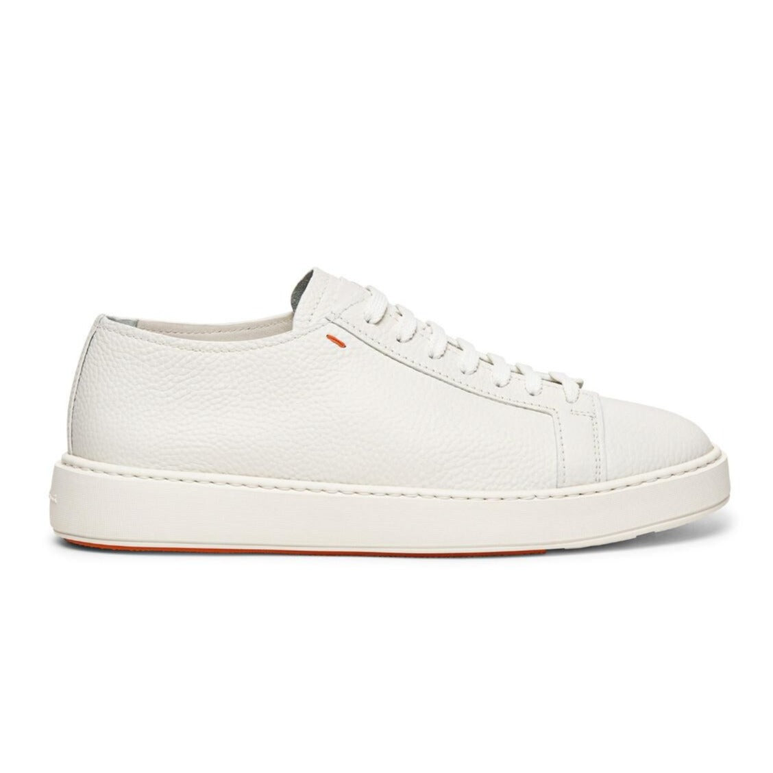 Sneaker for Men in White Tumbled Leather